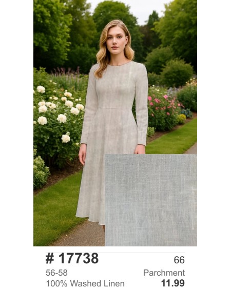 17738 100% Washed Linen Parchment