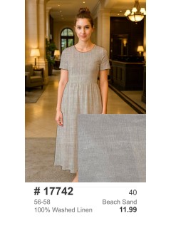 17742 100% Washed linen Beach Sand