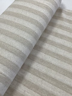 19596 Linen Cotton Natural Stripe