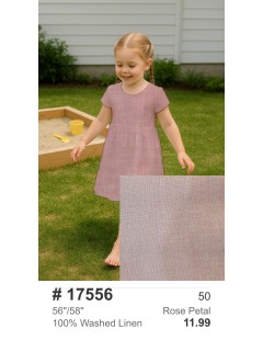 17556 100% Washed Linen Rose Petal