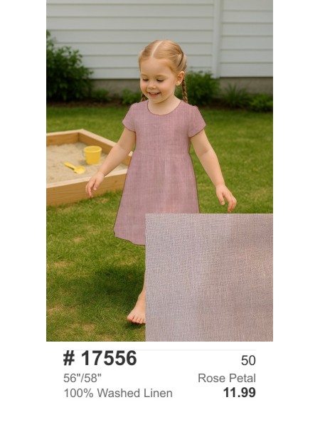 17556 100% Washed Linen Rose Petal