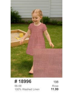 18996 100% Washed Linen Rose