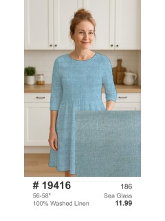19416 100% Washed Linen Sea Glass