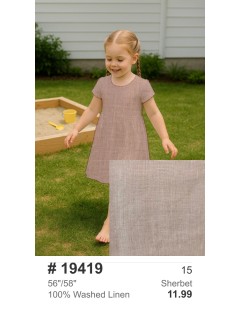 19419 100% Washed Linen Sherbet