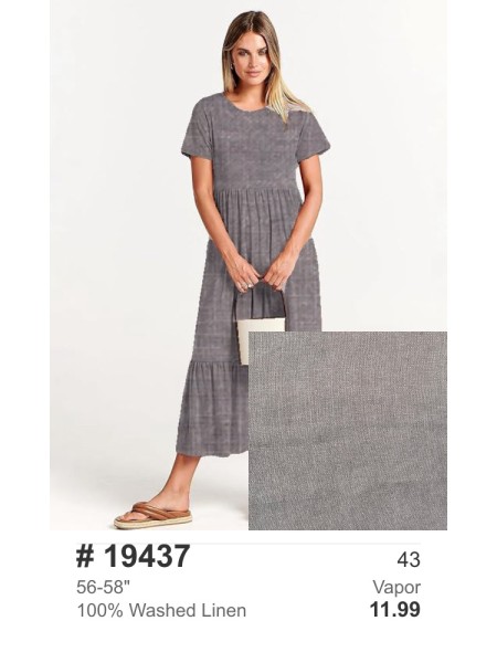 19437 100% Washed Linen Vapor