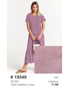 19549 100% Washed Linen Larkspur