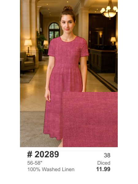 20289 100% Washed Linen Diced