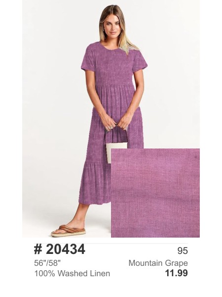 20434 100% Washed Linen Mountain Grape