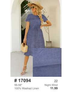 17094 100% Washad Linen Night Wind