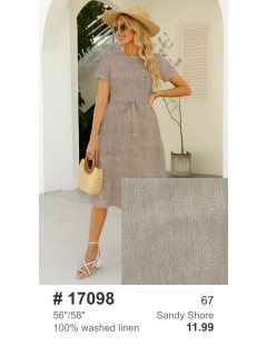 17098 100% Washed Linen Sandy Shore