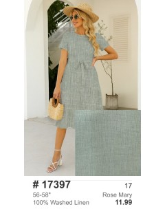 17397 100% Washed Linen Rose Mary