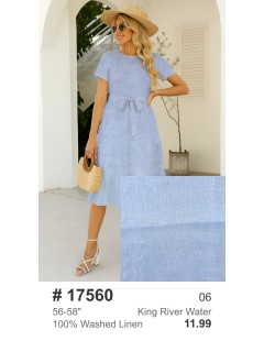 17560 100% Washed Linen King River Water