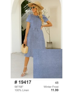 19417 100% Washed Linen Winter Frost