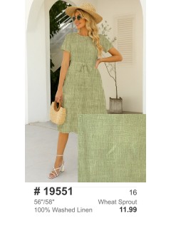 19551 100% Washed Linen Wheat Sprout