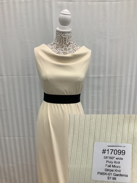 17099 Fall Micro Stripe Knit Gardenia