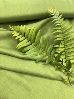 18566 100% Linen Carpet Green