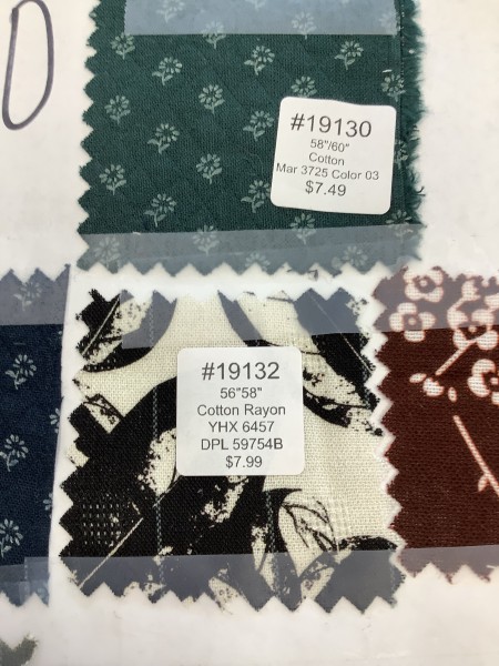 19130 Cotton Mar 3725 Green Floral