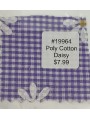 19964 Poly Cotton Daisy Purple Gingham