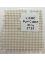 19966 Poly Cotton Daisy Tan Gingham