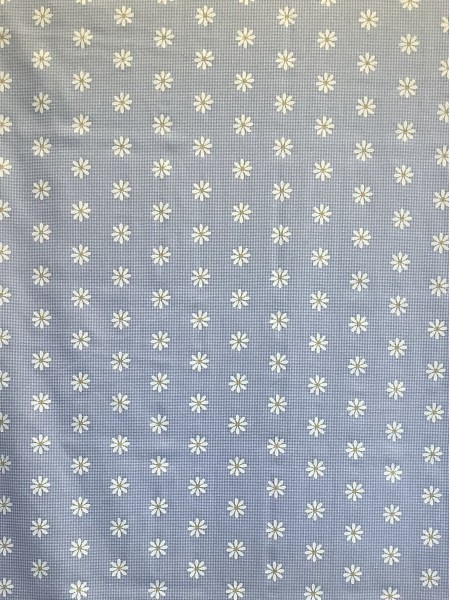 19969 Poly Cotton Daisy Blue Gingham