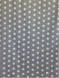 19970 Poly Cotton Daisy Black Gingham