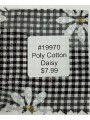 19970 Poly Cotton Daisy Black Gingham