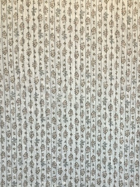 20001 Poly Cotton Cream Floral Stripe