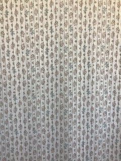 20003 Poly Cotton Tan Floral Stripe