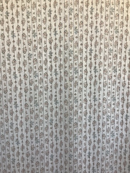 20003 Poly Cotton Tan Floral Stripe