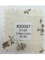 20087 Cotton Linen Cream Brown Floral