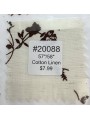 20088 Cotton Linen Cream Brown Rose Vine