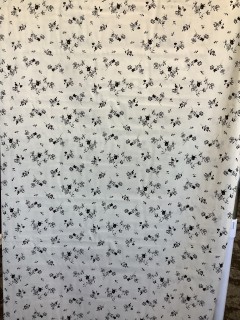 20090 Cotton Linen Cream Black Floral