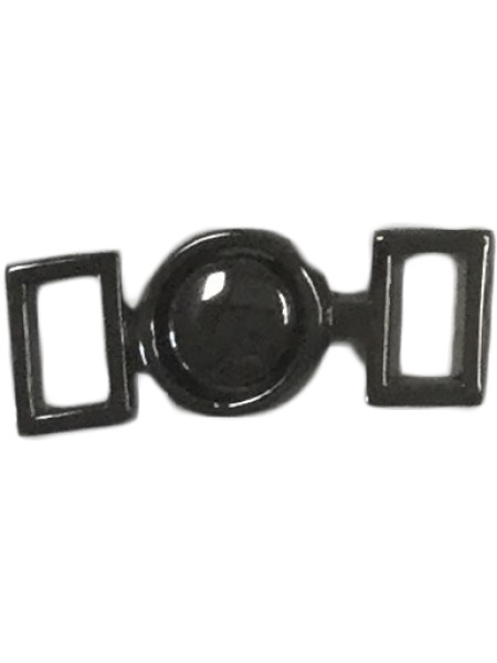 Buckle 159 .25" Black Silver Clasp