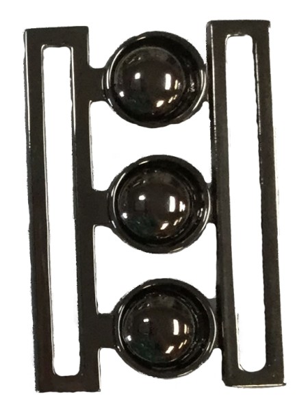 Buckle 173 2 1/4 Black Silver Clasp