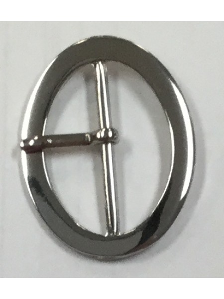 Oval Buckle 190 1 1/4" Shiny Silver