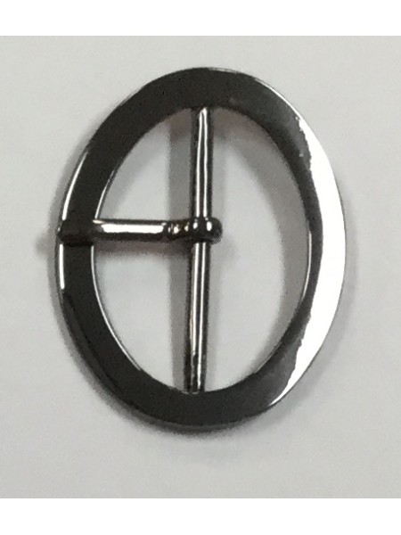 Oval Buckle 191 1 1/4" Shiny Silver
