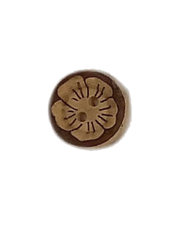 1499 Wooden Button Brown tan