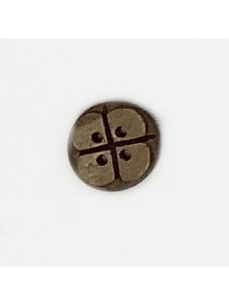 1502 Wooden Button Brown 