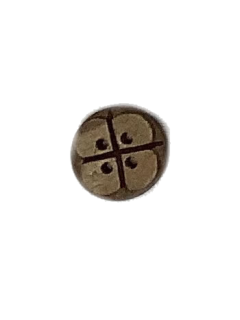 1502 Wooden Button Brown 
