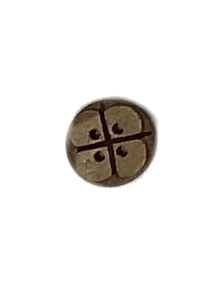 1502 Wooden Button Brown 