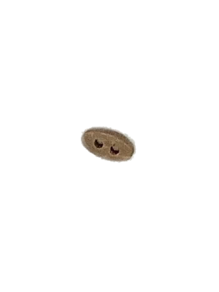 1503 Wooden Button Tiny Oval Brown