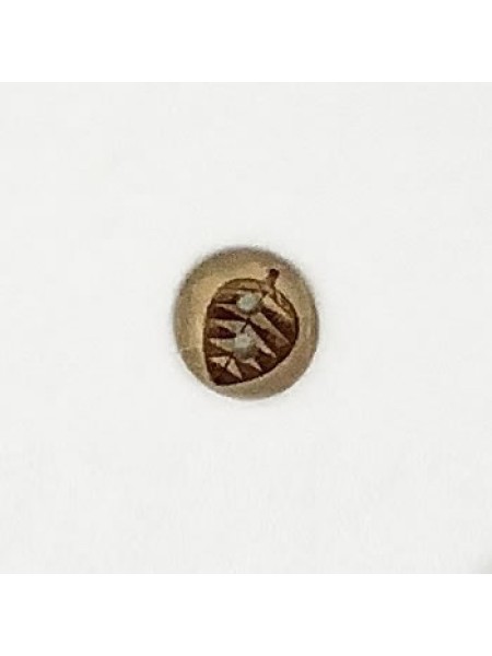 1504 Wooden Button Brown