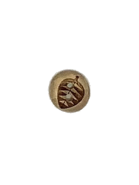1504 Wooden Button Brown