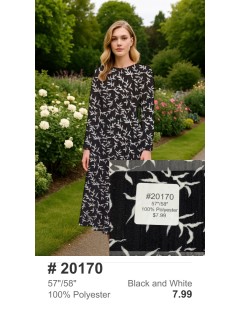 20170 100% Polyester Black