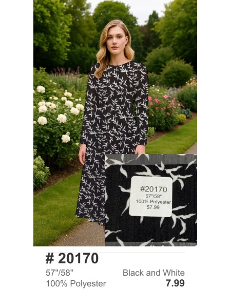 20170 100% Polyester Black