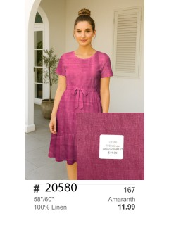 20580 100% Linen Amaranth