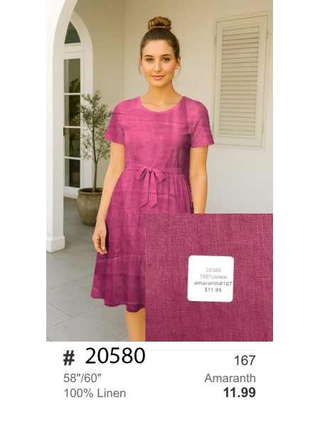 20580 100% Linen Amaranth