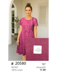 20580 100% Linen Amaranth