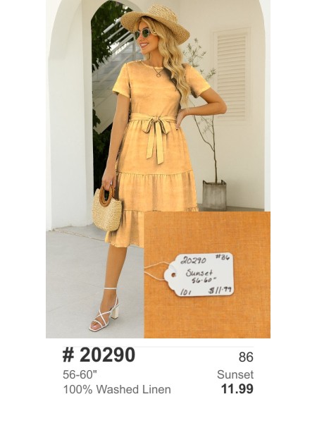 20290 100% Washed Linen Sunset