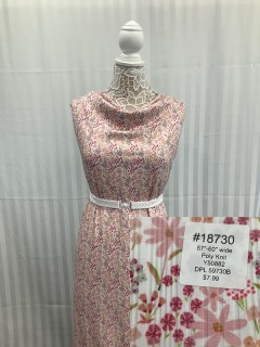 18730 Poly Knit Pink Floral